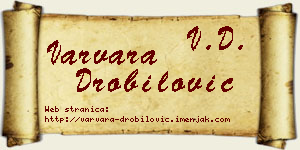 Varvara Drobilović vizit kartica